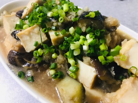 簡単おつまみ！厚揚げと茄子のみぞれ煮♫